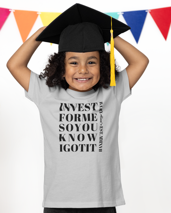 (NEW) Baby Alum Exclusive:  INVEST F.M.S.Y.K. IGOTIT T-Shirt (Heather Gray & Black)