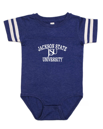 JSU Vintage Jersey Baby One Piece (Heather Navy Blue)