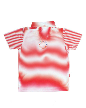 TSU Golf Performance Polo (Red Stripe)